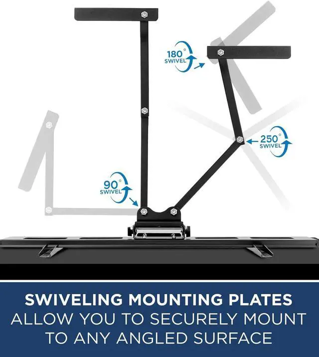 Alt view image 5 of 7 - Mount-It! Corner TV Mount | Premium Swivel Full Motion Caddy Corner Wall Bracket for 37-63 inch Flat Panel Screens VESA up to 800x400, 132 lb Capacity, Black