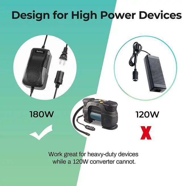 Alt view image 3 of 7 - AC to DC Converter RoyPow 180W (Max 200W) 12V15A Power Supply Adapter Transformer 100V~120V to 11V/12V/13V/14V with Car Cigarette Lighter Socket