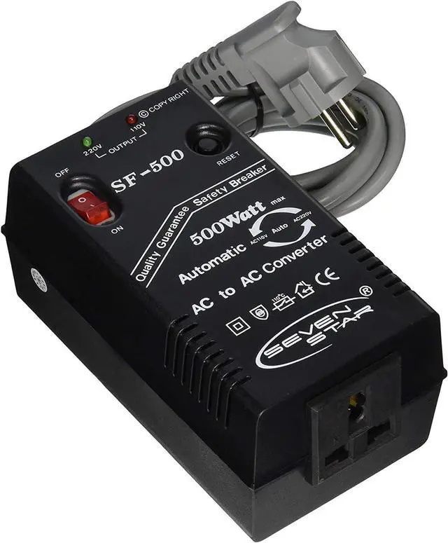Alt view image 3 of 3 - Seven Star SF500 500W 110v/220v 220v/110v Step Up/Down Automatic Transformer Adapter