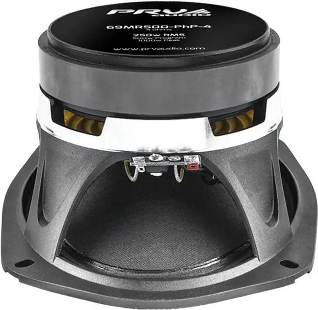 Alt view image 3 of 7 - 6x9 Inch Midrange Speaker 69MR500-PhP-4 500 Watts Program Power, 4 Ohm, 1.5 in Voice Coil, 250 Watts RMS Pro Car Audio Loudspeaker (Single)