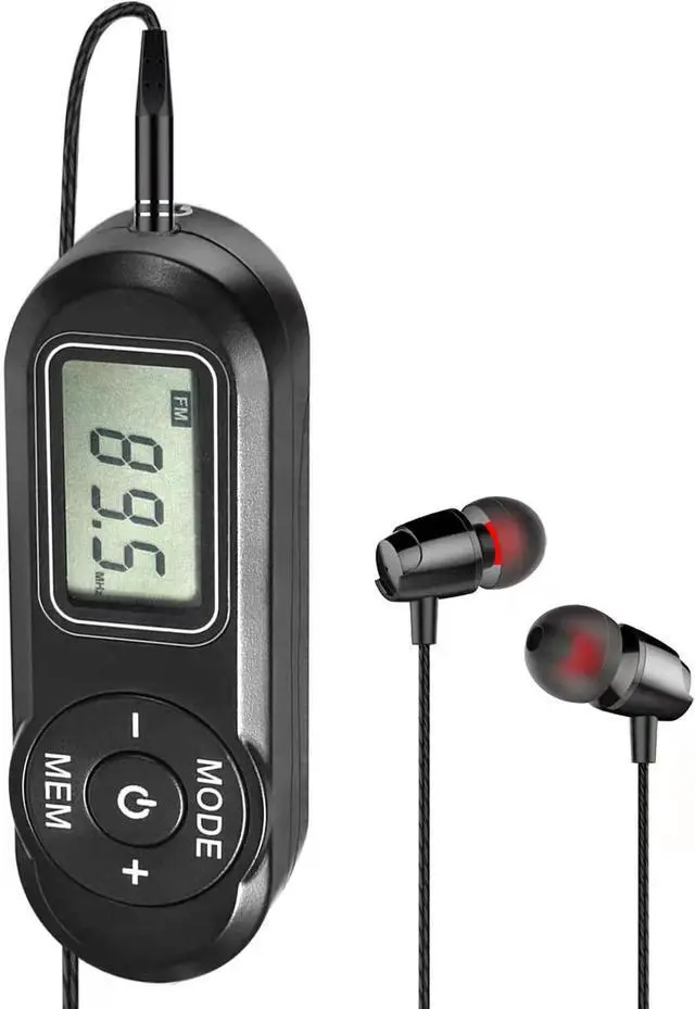 Main image of SWDSTP Personal Portable FM Radio, Pocket Radio with Excellent Reception | Digital Tuning LCD Display, Stereo Headphones with Volume Control Slider, Removable Clip, Mini Radio for Walking, Jogging