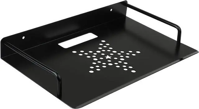 Main image of Alumimum Alloy Wall Mount Shelf Bracket for TV Accessories WiFi Router TV Box Set Top Box (Black,13'' x 8.2'')