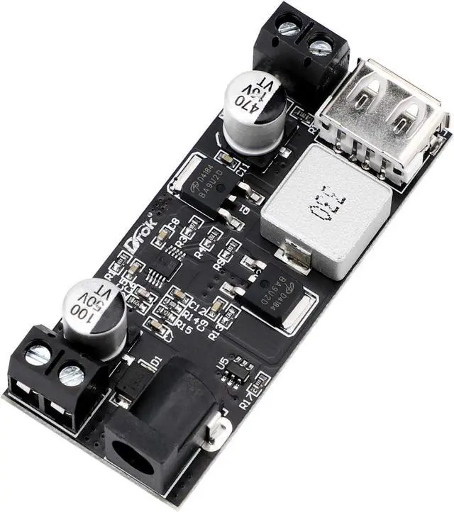 Alt view image 6 of 7 - DROK Buck Converter 12v to 5v Pack of 2, USB DC Voltage Regulator 9V-36V Step Down to DC 5V-5.3V 5.2V 3.5-6A Volt Transformer 5A Power Supply Module for Phone Fast Charging