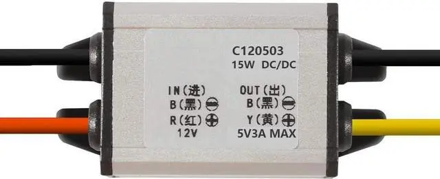 Alt view image 2 of 6 - 10Pcs 12V to 5V DC Converter Car Power Voltage, Waterproof DC 6.3-22V 12V Step Down to 5V 3A 15W Voltage Regulator Buck Converter Power Supply Step-Down Module Compatible with Vehicle Car Truck Volt