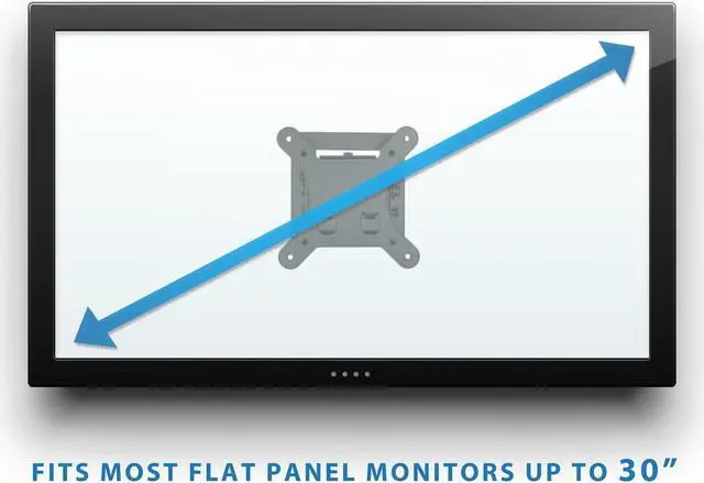 Alt view image 2 of 6 - Mount-It! Small TV Monitor Wall Mount | Quick Release | Fits 13-32 Inch LCD/LED Screen | Max 33 Lbs | Slim Tilting Design | Easy Installation