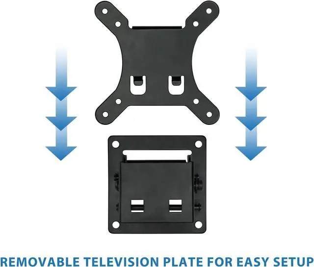 Alt view image 3 of 6 - Mount-It! Small TV Monitor Wall Mount | Quick Release | Fits 13-32 Inch LCD/LED Screen | Max 33 Lbs | Slim Tilting Design | Easy Installation