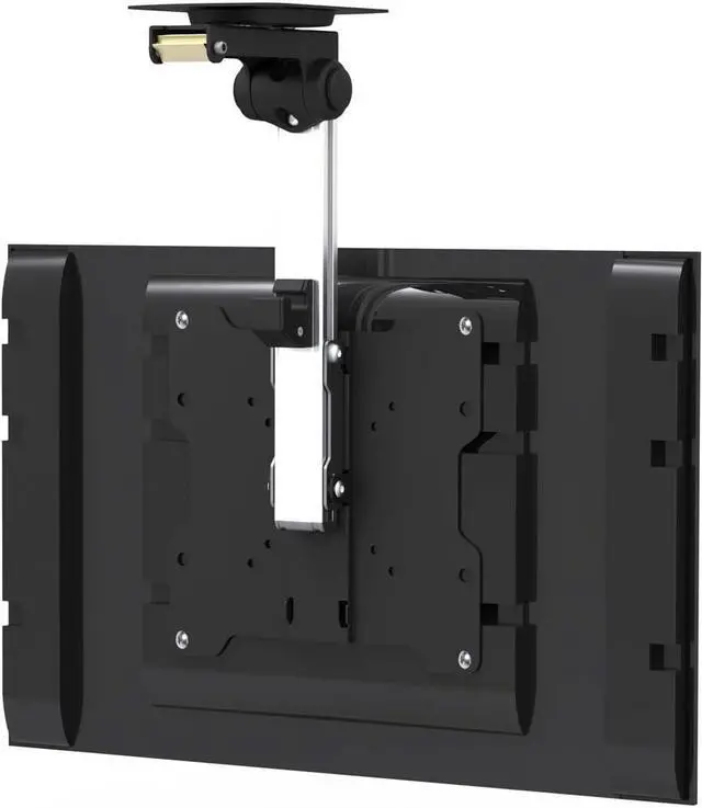 Alt view image 2 of 5 - InstallerParts Folding TV Ceiling Mount - for 17 to 37 inch Flat Screen Display and Monitor of up to 44 Pounds, Adjustable Flip Down and Swivel Angle, VESA 75x75 mm to 200x200 mm, Black TV Mount