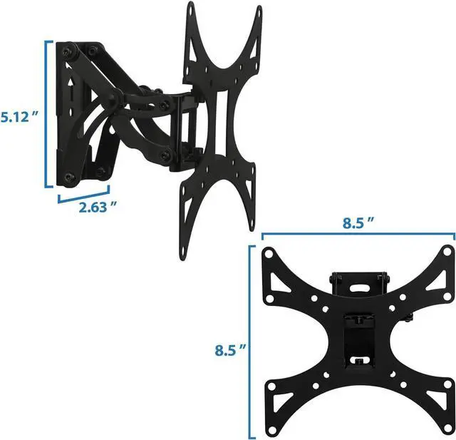 Alt view image 7 of 7 - Mount-It! Full-Motion TV Wall Mount |Tilting, Swiveling, Articulating Display Mounting Bracket for 23" to 42" Flat Screen Panels with Up to 200x200 VESA Pattern,66 lb Capacity
