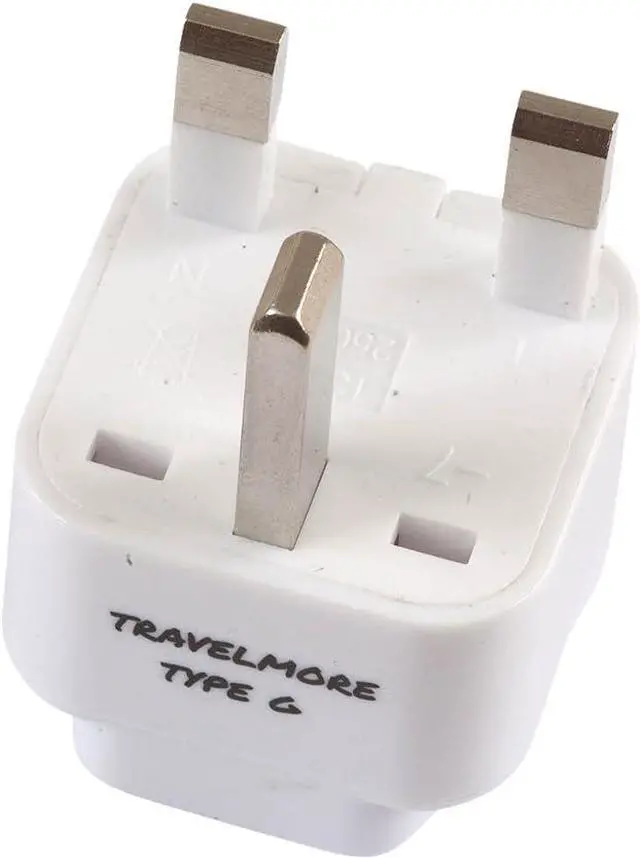 Alt view image 5 of 5 - 2 Pack UK Travel Adapter for Type G Plug - Works with Electrical Outlets in United Kingdom, Hong Kong, Ireland, Great Britain, Scotland, England, London, Dublin & More