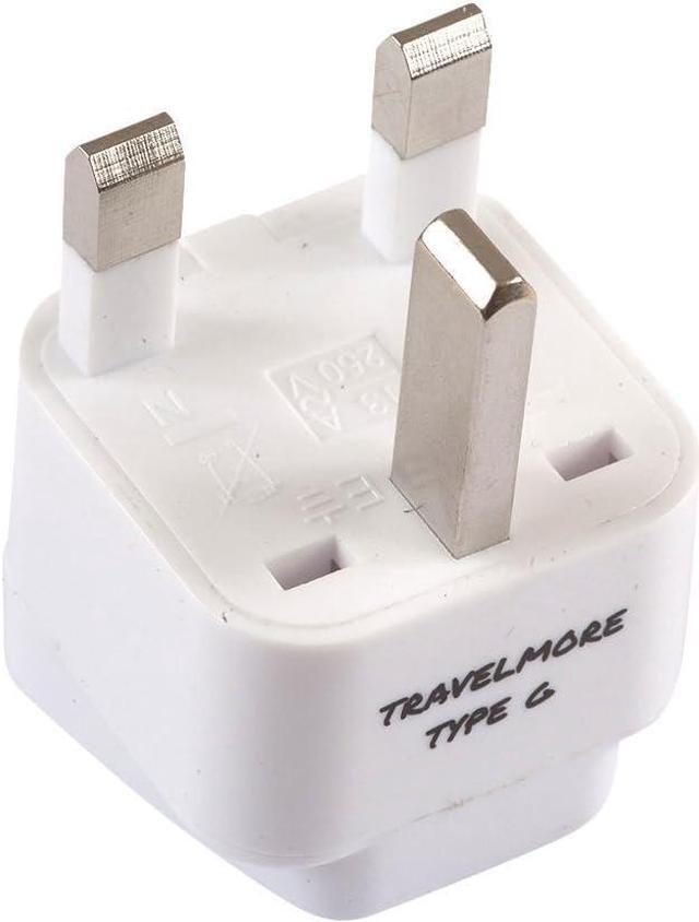 Alt view image 4 of 5 - 2 Pack UK Travel Adapter for Type G Plug - Works with Electrical Outlets in United Kingdom, Hong Kong, Ireland, Great Britain, Scotland, England, London, Dublin & More