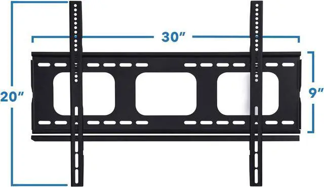 Alt view image 7 of 7 - Mount-It! Low-Profile TV Wall Mount 1" Slim Fixed Bracket for 32, 40, 42, 48, 49, 50, 51, 52, 55, 60 inch TVs VESA Compatible up to 600 x 400 Black