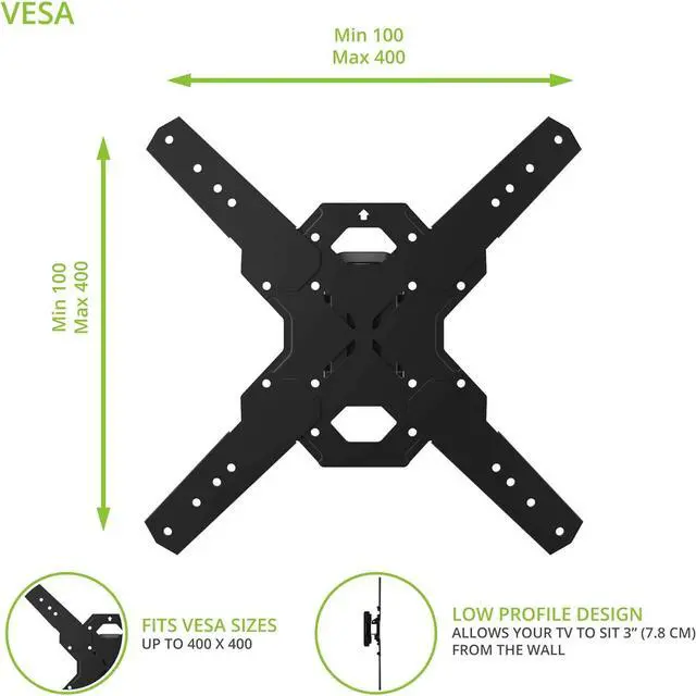 Alt view image 2 of 7 - Kanto PS100 Tilting Mount for 26-inch to 60-inch TVs