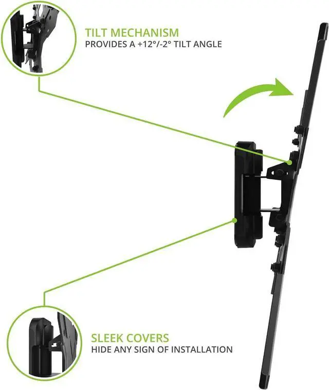 Alt view image 3 of 7 - Kanto PS100 Tilting Mount for 26-inch to 60-inch TVs