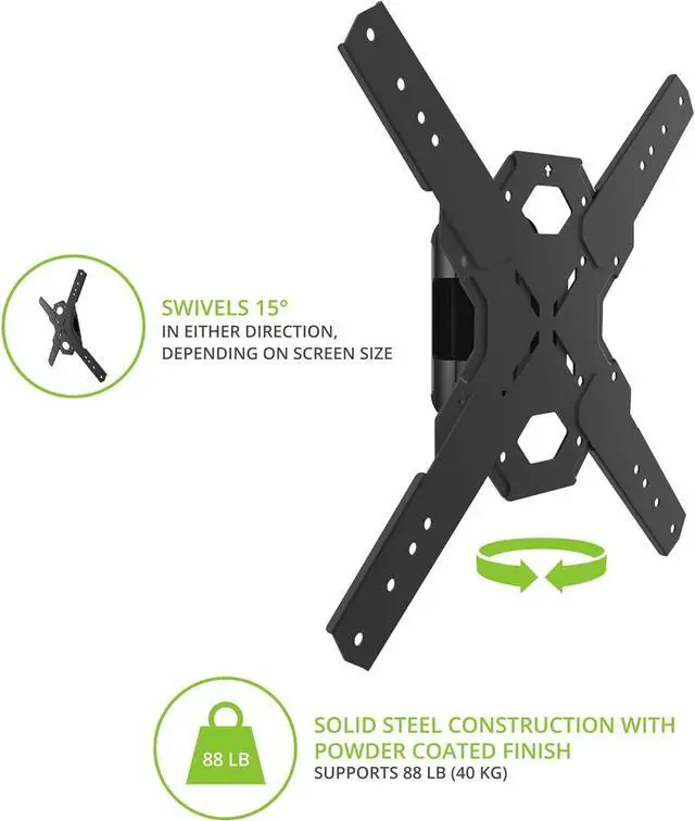 Alt view image 4 of 7 - Kanto PS100 Tilting Mount for 26-inch to 60-inch TVs