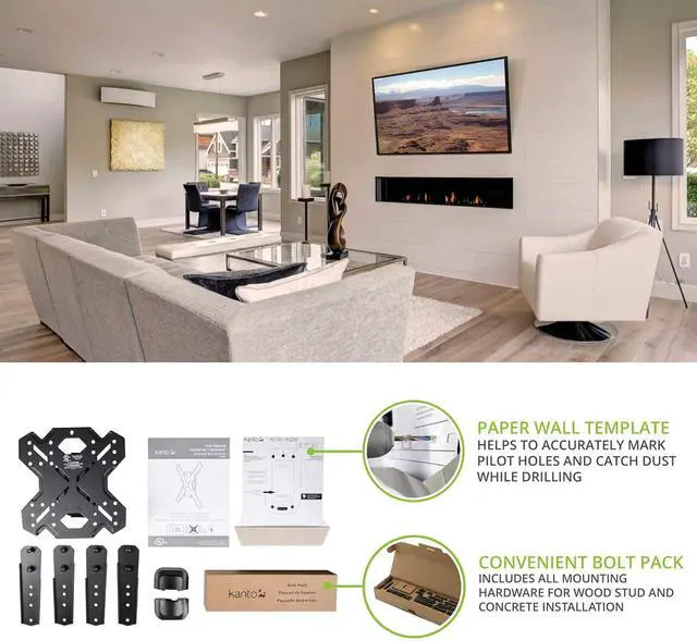 Alt view image 5 of 7 - Kanto PS100 Tilting Mount for 26-inch to 60-inch TVs