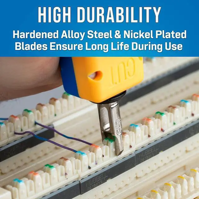 Alt view image 5 of 6 - EPD-91461, Manual Punchdown Tool with 2 Steel Blades 66 and 110 for Punchdown Blocks