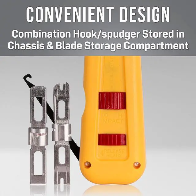 Alt view image 3 of 6 - EPD-91461, Manual Punchdown Tool with 2 Steel Blades 66 and 110 for Punchdown Blocks