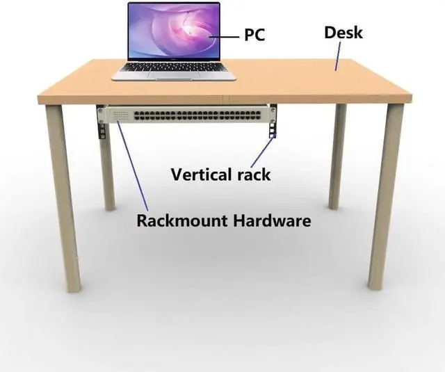 Alt view image 6 of 6 - 4U Folding 19 Inches Cold Rolled Steel Wall Mountable Simple Vertical Rack and Networking Euipment Rack Including Hardware for Assembly (1)