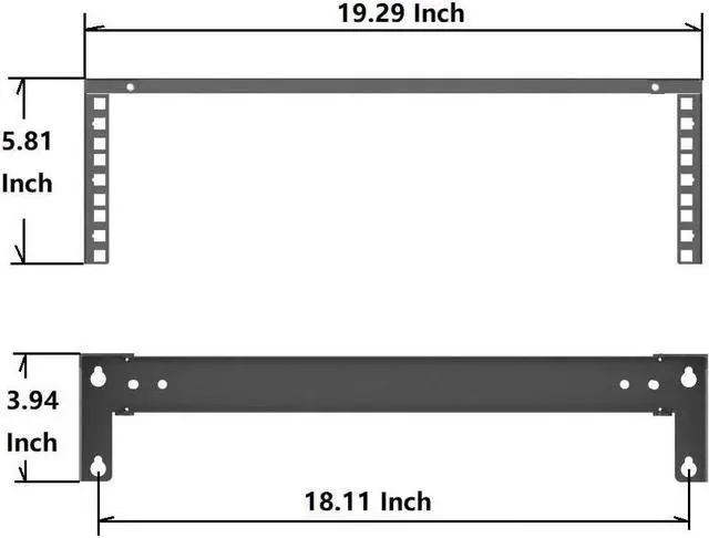 Alt view image 4 of 6 - JINGCHENGMEI 3U Folding 19 Inches Cold Rolled Steel Wall Mountable Simple Vertical Rack and Networking Euipment Rack Including Hardware for Assembly(3U100)