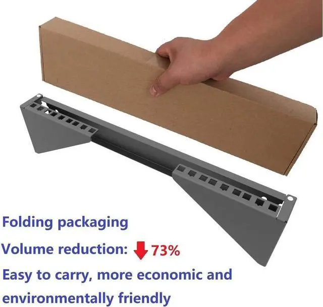 Alt view image 6 of 6 - JINGCHENGMEI 3U Folding 19 Inches Cold Rolled Steel Wall Mountable Simple Vertical Rack and Networking Euipment Rack Including Hardware for Assembly(3U100)