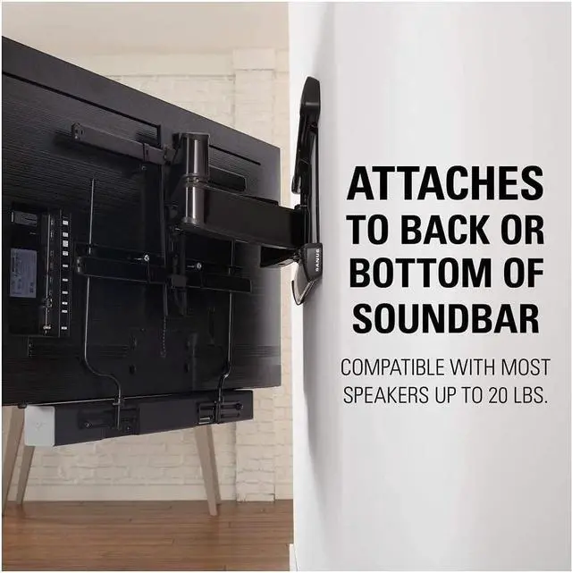 Alt view image 7 of 7 - Samsung HW-Q800C 5.1.2ch Soundbar and Subwoofer with Dolby Atmos with a Sanus SASB1-B1 Soundbar Mount; Holds up to 20LBS (2023)