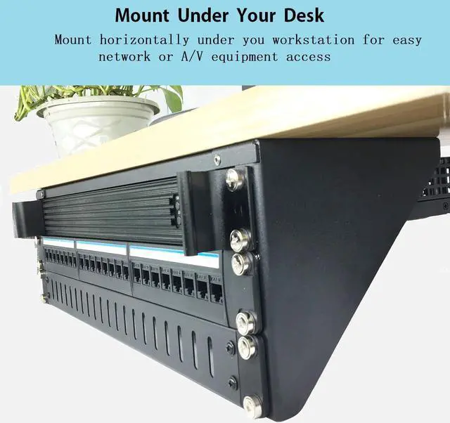 Alt view image 2 of 7 - JINGCHENGMEI 3U 125 lb Weight Capacity Heavy Duty 19 Inches Steel Vertical Patch Panel Mounting Bracket for Networking Equipment (1)