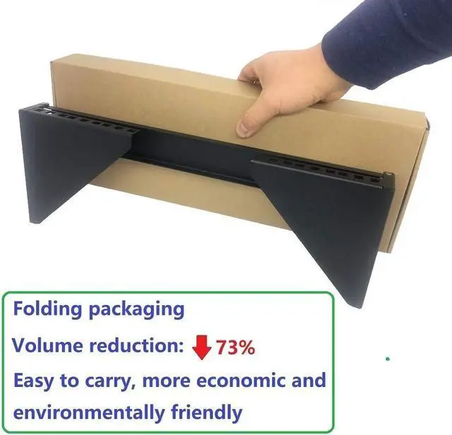 Alt view image 4 of 7 - JINGCHENGMEI 3U 125 lb Weight Capacity Heavy Duty 19 Inches Steel Vertical Patch Panel Mounting Bracket for Networking Equipment (1)