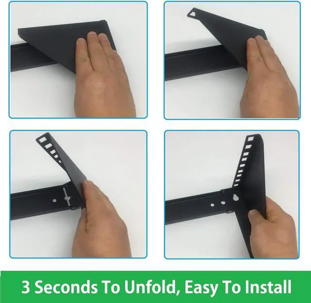 Alt view image 6 of 7 - JINGCHENGMEI 3U 125 lb Weight Capacity Heavy Duty 19 Inches Steel Vertical Patch Panel Mounting Bracket for Networking Equipment (1)