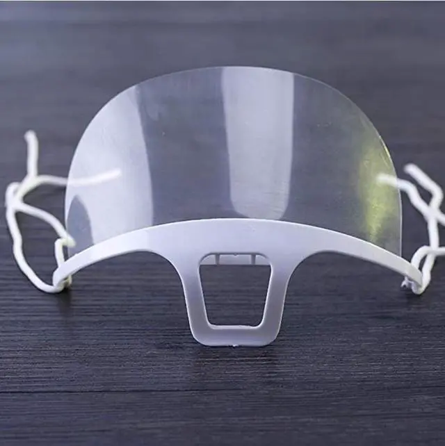 Alt view image 5 of 6 - 10 pieces safety face shield plastic visor face protection anti-fog anti-oil splash transparent protective visor - food hygiene special anti-saliva face shield