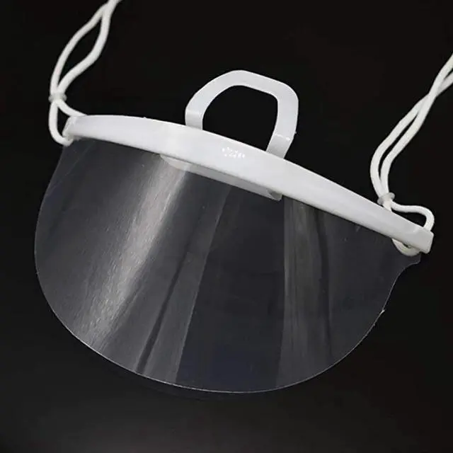 Alt view image 3 of 6 - 10 pieces safety face shield plastic visor face protection anti-fog anti-oil splash transparent protective visor - food hygiene special anti-saliva face shield
