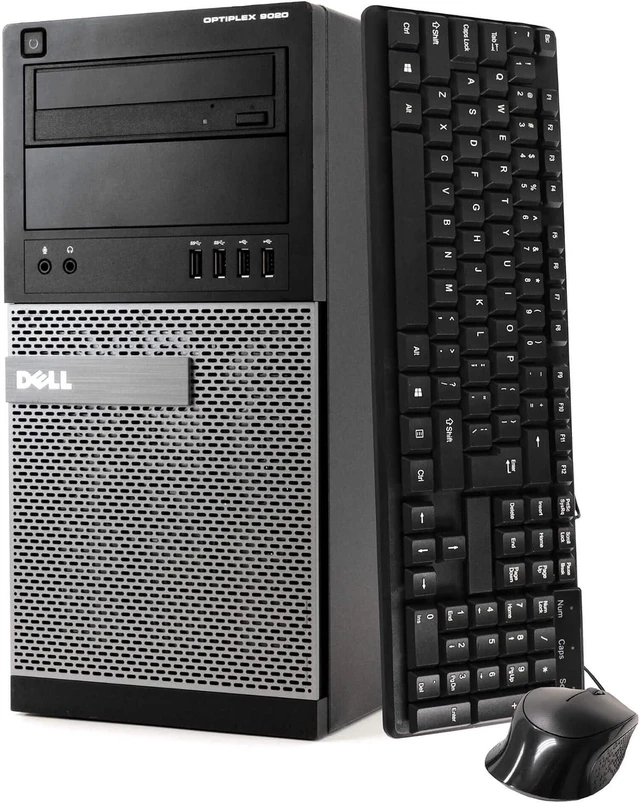 Main image of Dell Optiplex 9020 Mini Tower Desktop PC, Intel Core i7-4770-3.4 GHz, 32GB Ram, 1TB SSD Drive, WiFi, DVD-RW, Windows 11 Pro