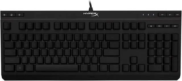 Alt view image 2 of 7 - HyperX Alloy Core RGB u2013 Membrane Gaming Keyboard Comfortable Quiet Silent Keys with RGB LED Lighting Effects Spill Resistant Dedicated Media Keys Compatible with Windows 10/8.1/8/7 u2013 Black