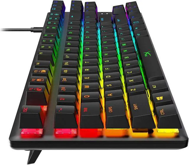 Alt view image 4 of 7 - HyperX Alloy Origins 60 - Mechanical Gaming Keyboard Ultra Compact 60% Form Factor Double Shot PBT Keycaps RGB LED Backlit NGENUITY Software Compatible - Linear HyperX Red Switch