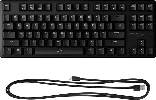 Alt view image 5 of 7 - HyperX Alloy Origins 60 - Mechanical Gaming Keyboard Ultra Compact 60% Form Factor Double Shot PBT Keycaps RGB LED Backlit NGENUITY Software Compatible - Linear HyperX Red Switch