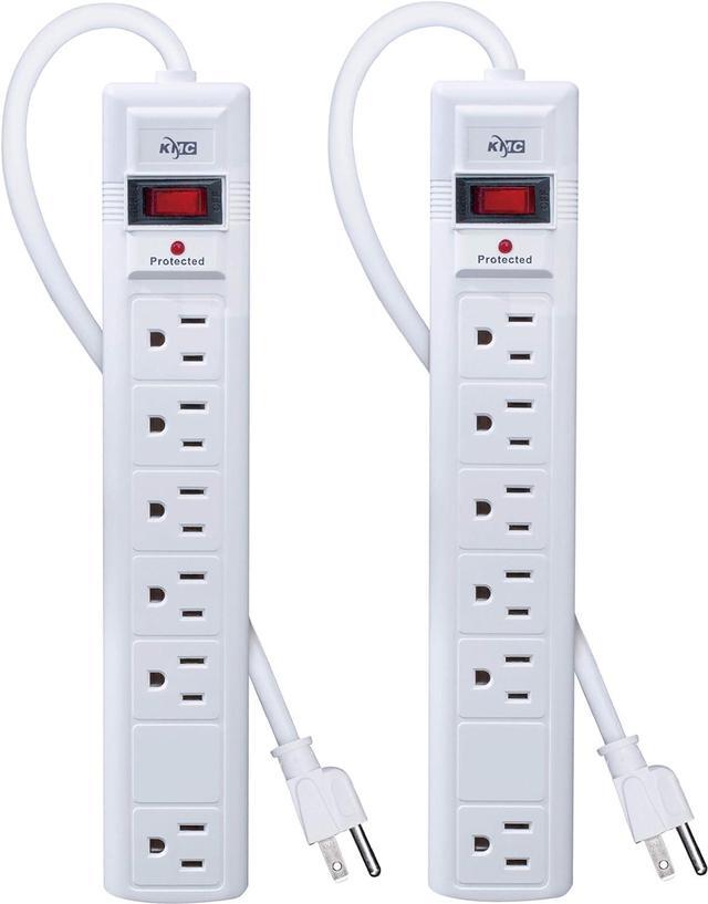 ECHOGEAR ShockBlocker 8 Outlet Surge Protector Power Strip - Slim Design Can Power & Protect Your Entire TV, Office, Or Gaming Setup - Advanced Surge Suppressor