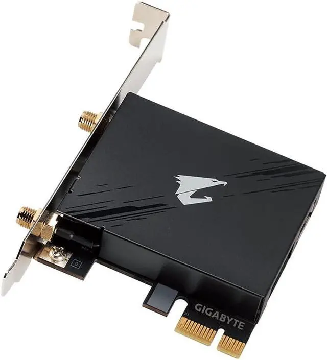 Alt view image 2 of 3 - GIGABYTE WiFi 6E GC-WBAX210 (2x2 802.11ax/ Tri-Band WiFi/Bluetooth 5.2/ PCIe Expansion Card)