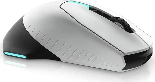 Alt view image 2 of 6 - Alienware Wired/Wireless Gaming Mouse 610M-Light, Lunar Light
