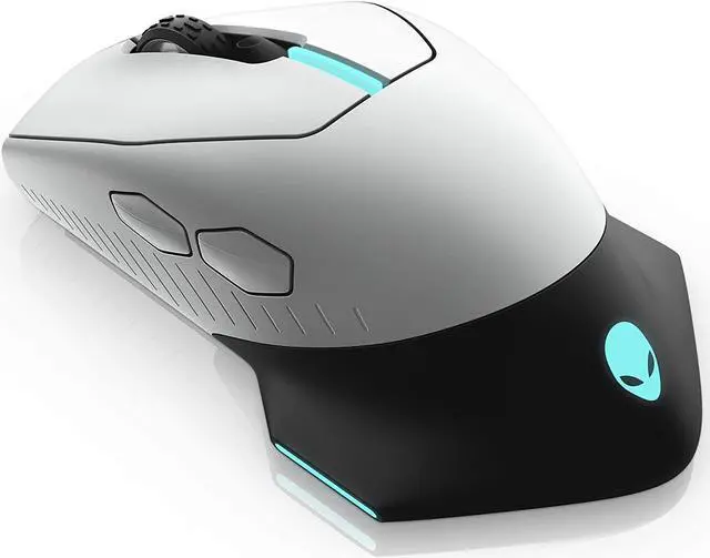 Alt view image 4 of 4 - Alienware Wired/Wireless Gaming Mouse 610M-Light, Lunar Light
