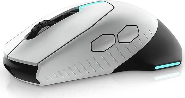 Alt view image 6 of 6 - Alienware Wired/Wireless Gaming Mouse 610M-Light, Lunar Light