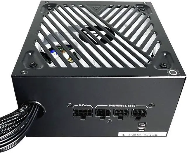 Alt view image 5 of 6 - Apevia ATX-PM650W Premier 650W 80+ Gold Certified Active PFC ATX Semi-Modular Gaming Power Supply with 366 RGB Light Modes