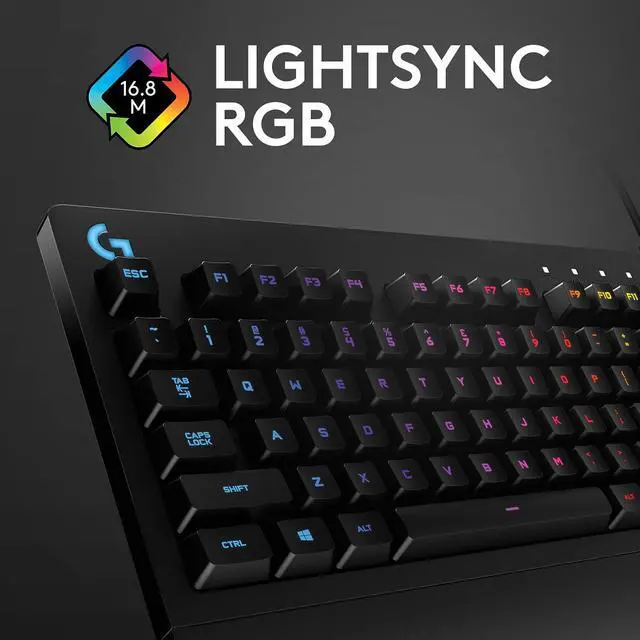 Alt view image 4 of 7 - G213 Prodigy Gaming Keyboard, LIGHTSYNC RGB Backlit Keys, Spill-Resistant, Customizable Keys, Dedicated Multi-Media Keys  Black