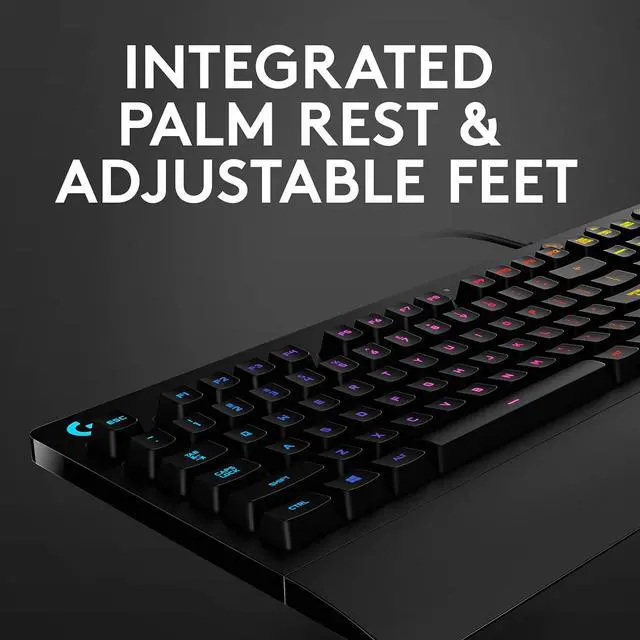 Alt view image 5 of 7 - G213 Prodigy Gaming Keyboard, LIGHTSYNC RGB Backlit Keys, Spill-Resistant, Customizable Keys, Dedicated Multi-Media Keys  Black