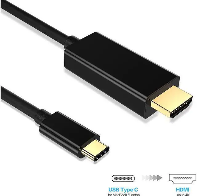 Alt view image 2 of 6 - USB-C To HDMI  Adapter Display Cable Universal Compatible Type C to HDMI 6ft 4K@60Hz