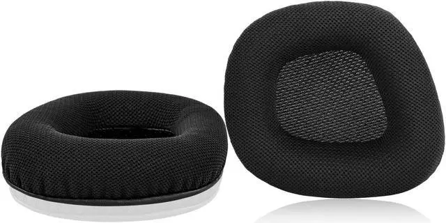 Alt view image 2 of 6 - Replacement Memory Foam & Mesh Fabric Ear Cushion Pads Cover for Corsair Void & Corsair Void PRO RGB Wired/Wireless Gaming Headset ONLY (Black)