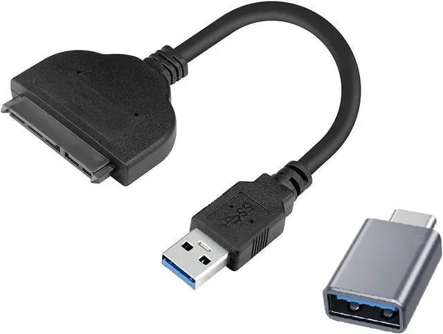 Main image of external hard drive Adapter, USB-A to SATA Adapter,USB C/A to SATA III Hard Driver Adapter Compatible for 2.5 inch HDD and SSD