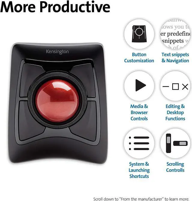 Alt view image 4 of 6 - Kensington Expert Wireless Trackball Mouse (K72359WW)