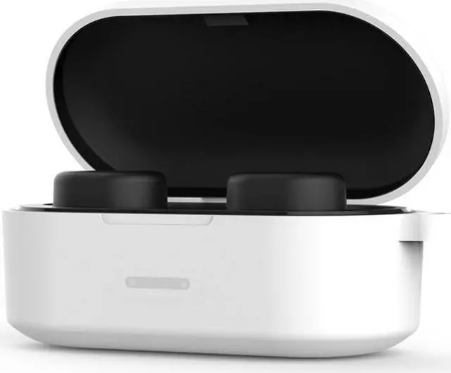 Alt view image 3 of 7 - QCY T1S QS2 T2C Earphone Storage Bag Soft Silicone Shockproof Earphone Charging Box Cover Case with Metal Hook
