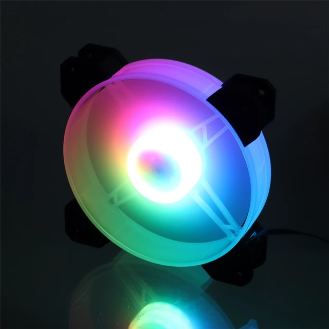 Alt view image 2 of 5 - Cooling Fan 6pcs RGB AURA SYNC PC Fan Cooler 6Pin 120mm Cooling Fan For Computer Case Silent Gaming Case Music Remote Cooler Fan With Controller