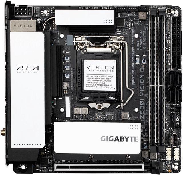 GIGABYTE Z590I VISION D LGA 1200 Intel Z590 SATA 6Gb/s Mini ITX