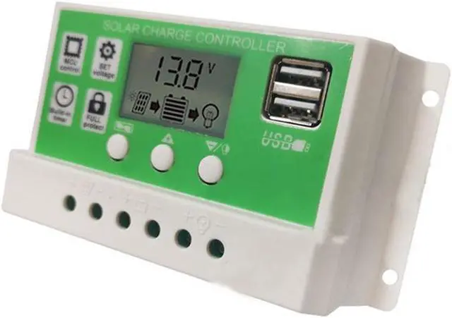 Alt view image 2 of 4 - 30A 12V 24V Solar Charge Controller Lithium Battery LCD Display USB Charged Solar Panel Charger